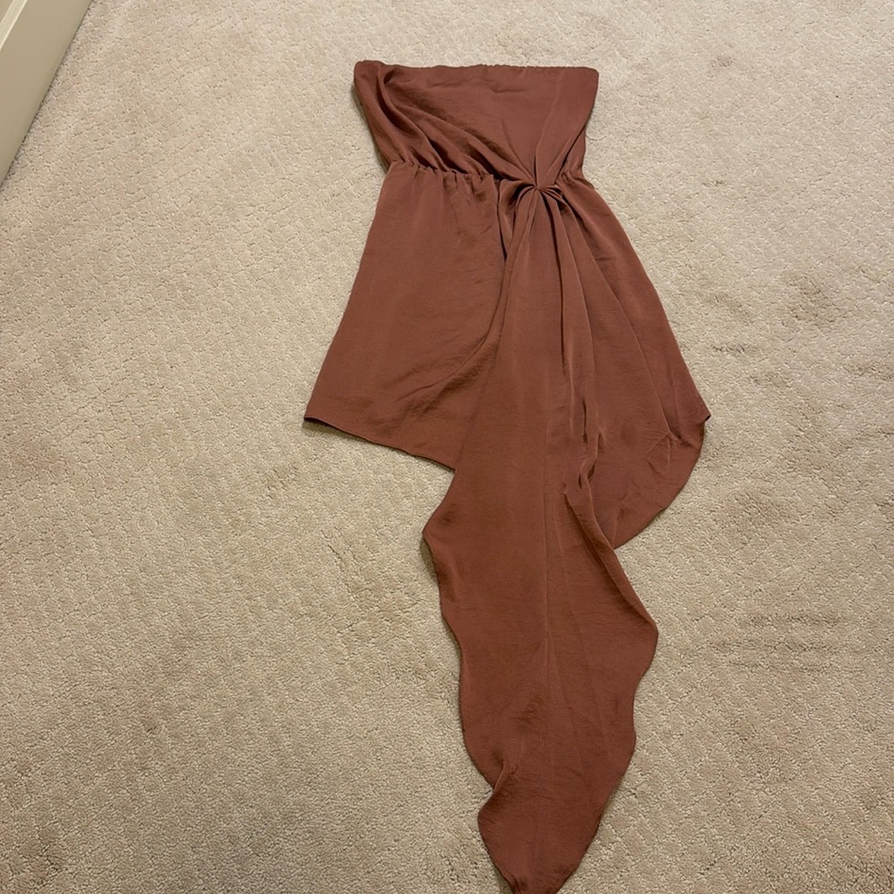 Express Burnt Orange‎ Strapless Dress. Size xs